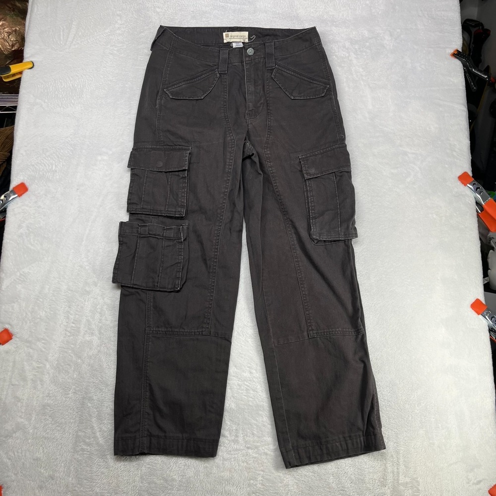 Vintage GAP Original Cargo Pants Mens Black Pockets Y2K Combat Outdoor - 32X28